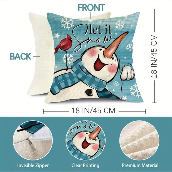 Pillow Covers, Winter Design, SET OF TWO, NIP, NO Pillow Included - Picture 6 of 6